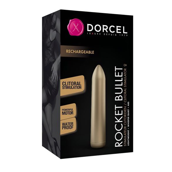 Dorcel - mini vibrator bullet reîncărcabil - auriu