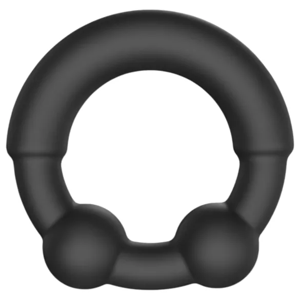 Dorcel - inel pentru penis cu insert metalic - silicon negru