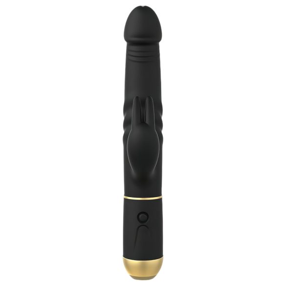Dorcel - Vibrator rabbit cu thrusting și stimulare clitoris - silicon negru
