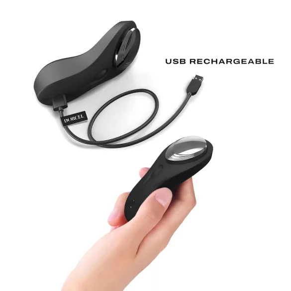 Vibrator radio cu încărcare, discret și elegant (negru)