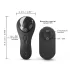 Vibrator radio cu încărcare, discret și elegant (negru)