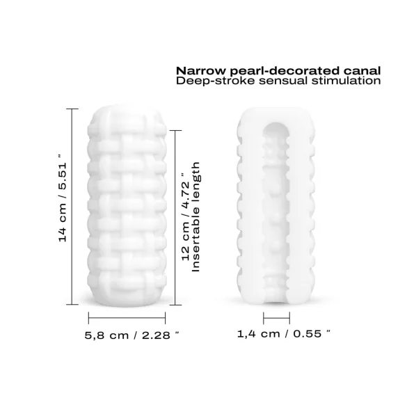 Dorcel Cup Tight - masturbator pentru bărbați cu canal cu perle (alb)