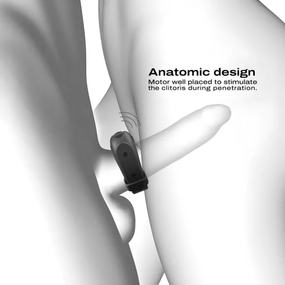 Dorcel - inel vibrator ajustabil pentru penis (negru)