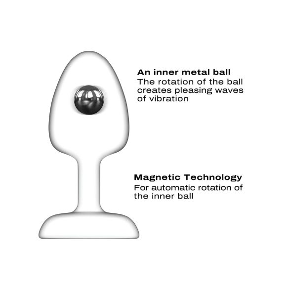 Dorcel - vibrație anală cu bile și telecomandă M - (negru)