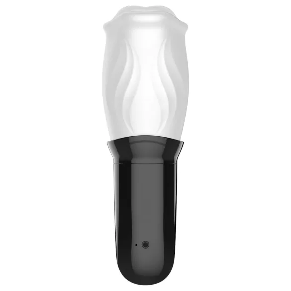 Funny Me First Class - masturbator rotativ tip gură - alb-negru