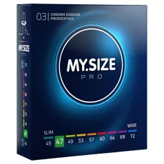   My.Size PRO - prezervativ de mărime personalizată - 47 mm (3 bucăți)