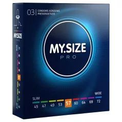   My.Size PRO - prezervativ de dimensiune personalizată - 57 mm (3 bucăți)