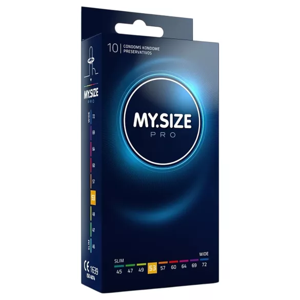 My.Size PRO - prezervative cu dimensiune personalizată - 53 mm (10 bucăți)