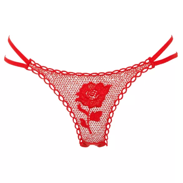 Panty Rose - tanga ascunsă în trandafir - roșu - mărime S-L