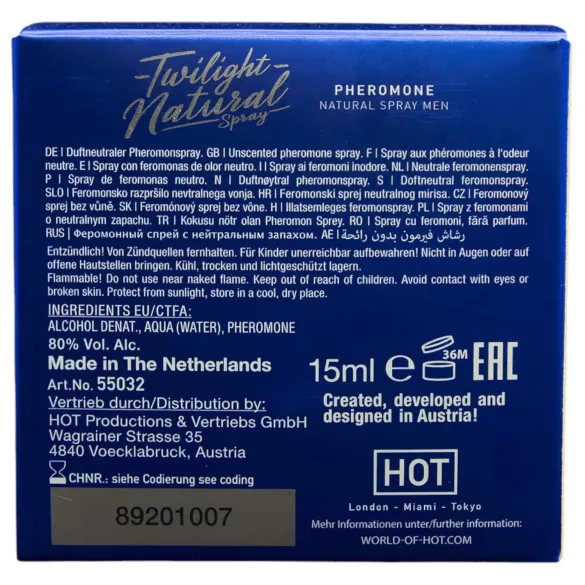 HOT - parfum feromon pentru bărbați - inodor - 15ml