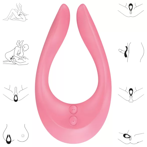 Satisfyer Endless Joy - vibrator pentru cupluri - reîncărcabil - roz