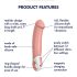 Satisfyer Master - vibrator rezistent la apă, reîncărcabil (natur)