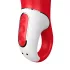 Satisfyer Power Flower - vibrator reîncărcabil, impermeabil (roșu)