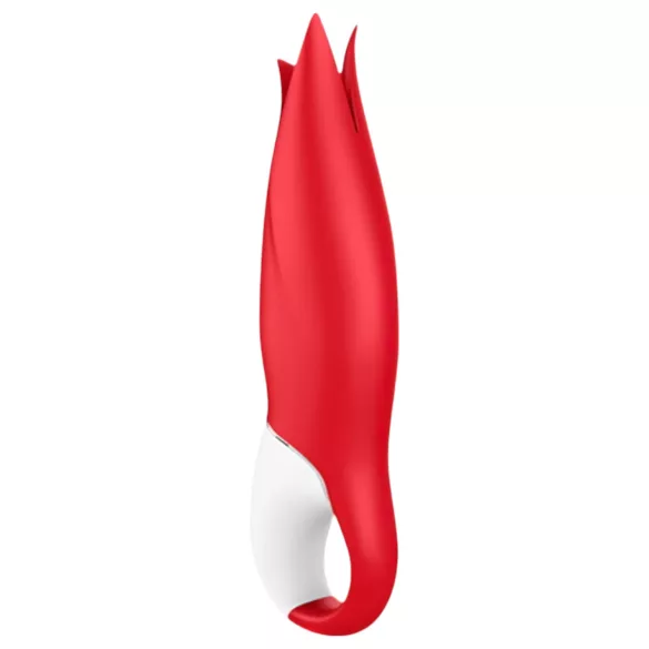 Satisfyer Power Flower - vibrator reîncărcabil, impermeabil (roșu)