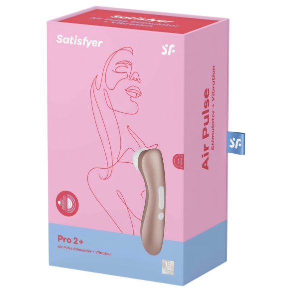 Satisfyer Pro 2+ - vibrator clitoridian reîncărcabil - maro