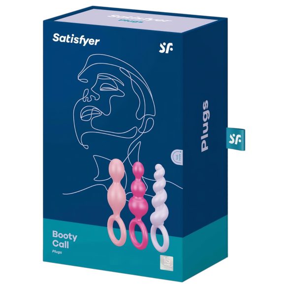Satisfyer Booty Call - set dopuri anale colorate - 3 piese