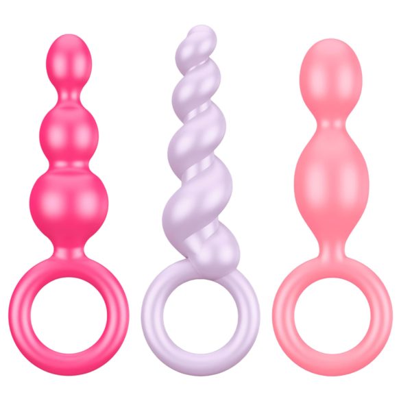 Satisfyer Booty Call - set dopuri anale colorate - 3 piese