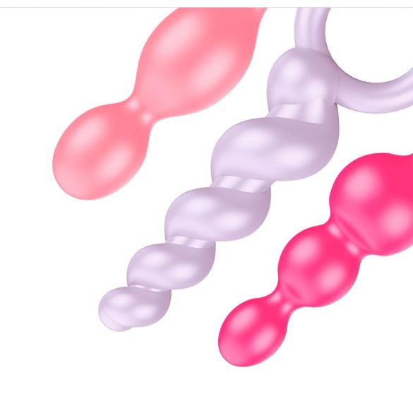 Satisfyer Booty Call - set dopuri anale colorate - 3 piese