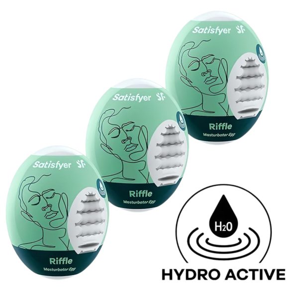 Satisfyer Egg Riffle - set masturbator tip ou pentru bărbați - 3 bucăți