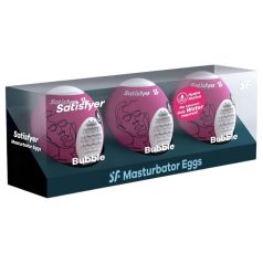 Satisfyer Egg Bubble - masturbatoare ou (3buc)