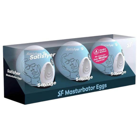 Satisfyer Egg Savage - set masturbator tip ou - 3 bucăți