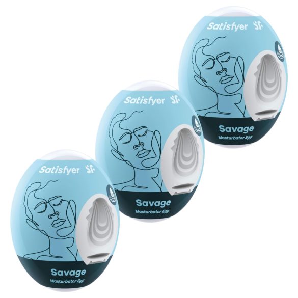 Satisfyer Egg Savage - set masturbator tip ou - 3 bucăți