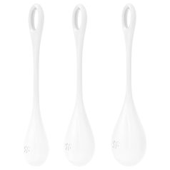 Satisfyer Yoni Power 1 - set bile de geisha albe (3 piese)