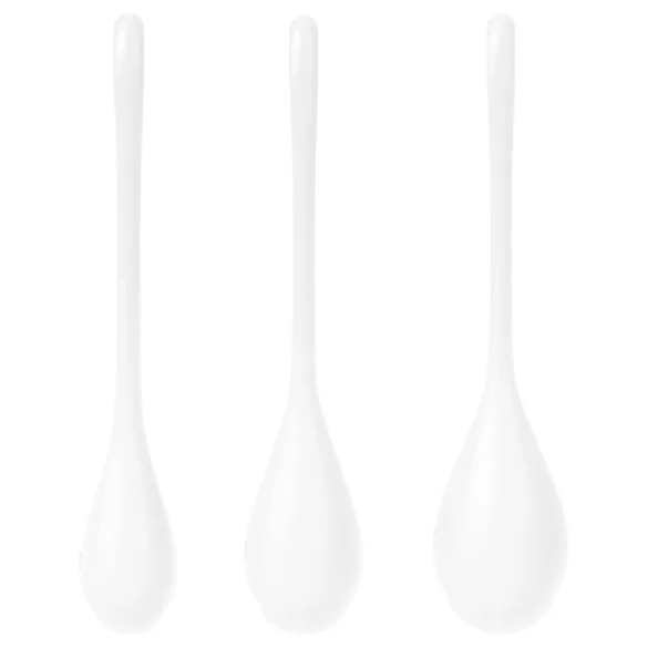 Satisfyer - set bile vaginale Kegel - 3 mărimi - alb