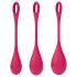 Satisfyer Yoni Power 1 - set bile geisha - roșu (3 piese)