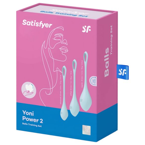 Satisfyer - set bile vaginale geisha - 3 piese - albastru