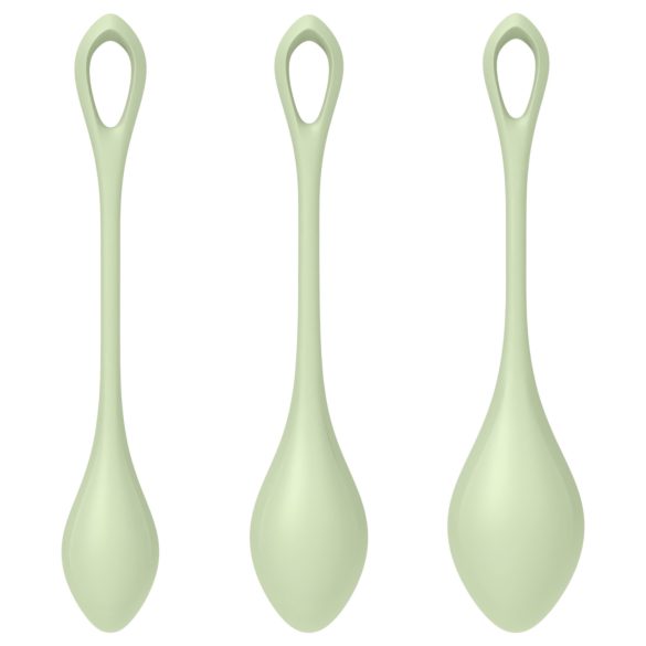 Satisfyer - set bile vaginale geisha - 3 piese - verde
