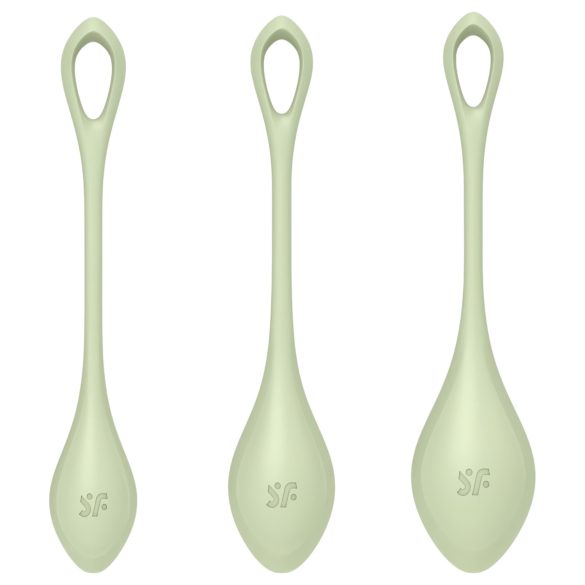 Satisfyer - set bile vaginale geisha - 3 piese - verde
