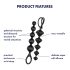 Set anale Satisfyer Love Beads cu mărgele (negru)