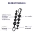Satisfyer Love Beads - set dopuri anale cu bile - silicon negru