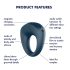 Satisfyer Power Ring - inel penian vibrator impermeabil - gri
