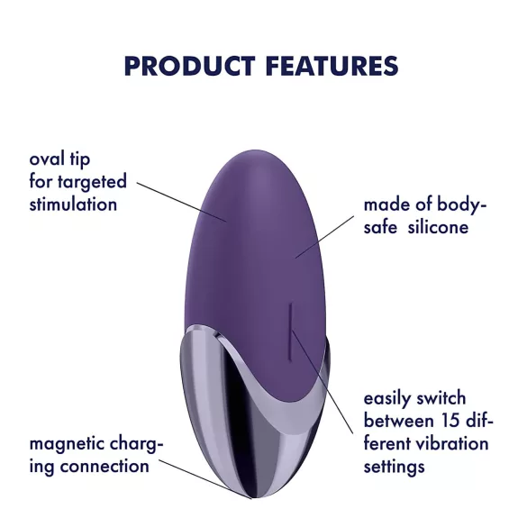 Satisfyer - vibrator clitoridian cu acumulator - mov