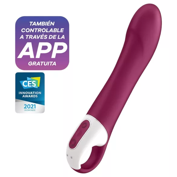 Satisfyer Big Heat - vibrator pentru punctul G, încălzire, reîncărcabil - roșu