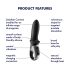 Satisfyer Hot Passion - vibratoare anal cu încălzire inteligentă (negru)
