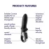 Satisfyer Hot Passion - vibrator anal cu încălzire controlat prin aplicație (negru)