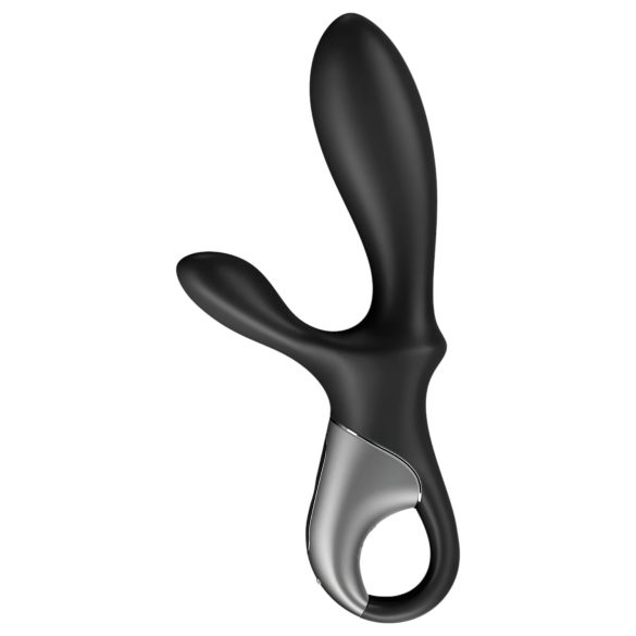 Satisfyer Heat Climax+ - vibrator anal inteligent cu încălzire - silicon negru