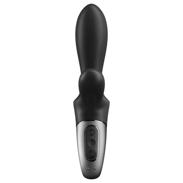 Satisfyer Heat Climax+ - vibrator anal inteligent cu încălzire - silicon negru