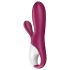 Satisfyer Hot Bunny - vibrator inteligent cu încălzire, cu braț clitoridian (roșu)