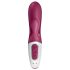 Satisfyer Hot Bunny - vibrator inteligent cu încălzire, cu braț clitoridian (roșu)