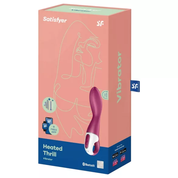 Satisfyer Heated Thrill - Vibrator încălzitor controlat prin aplicație (roșu)