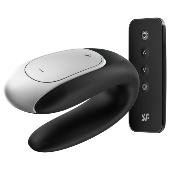 Satisfyer Double Fun - vibrator de cuplu inteligent, impermeabil (negru)