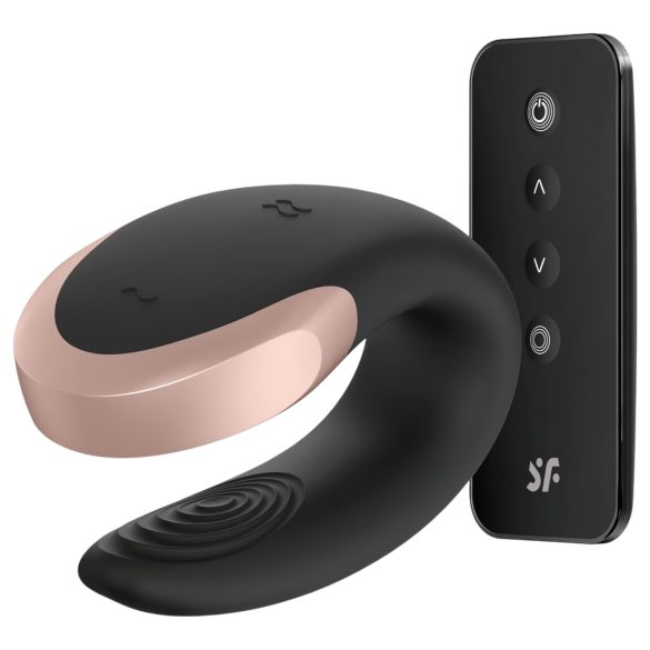 Satisfyer Double Love - vibrator dublu inteligent cu telecomandă (negru)