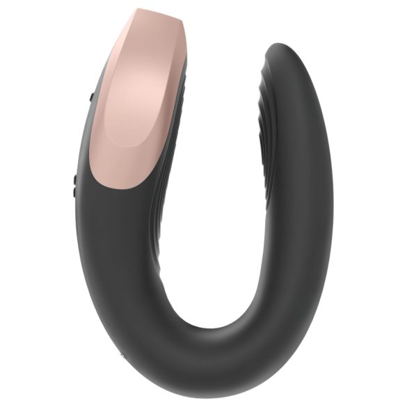 Satisfyer Double Love - vibrator pentru cuplu controlat prin aplicație - negru