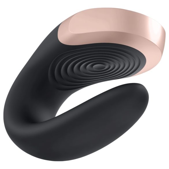 Satisfyer Double Love - vibrator pentru cuplu controlat prin aplicație - negru