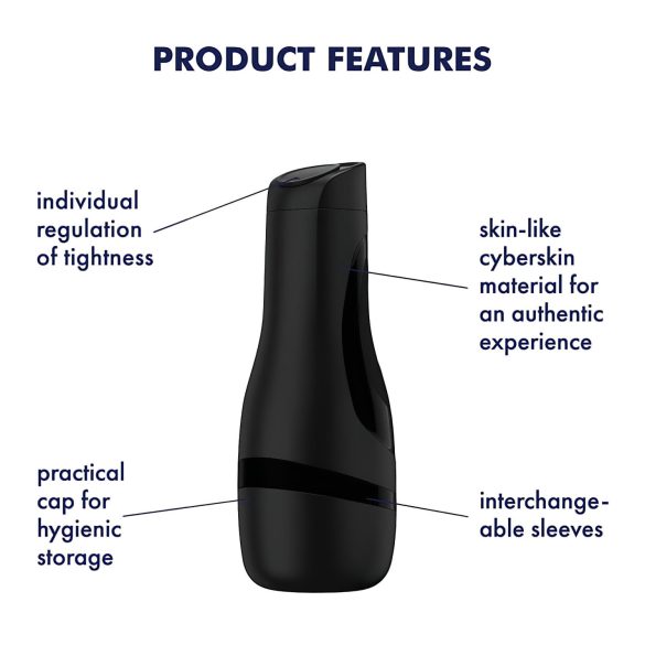 Satisfyer Men Classic - masturbator manual cu vacuum - negru