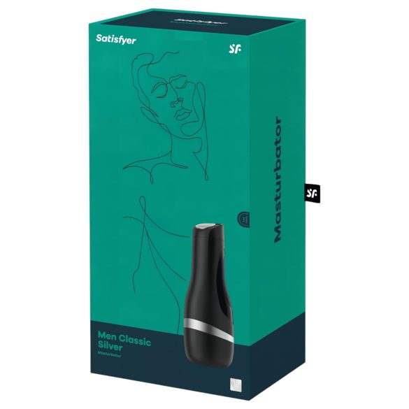 Satisfyer Men Classic - masturbator manual cu efect de sucțiune - argintiu